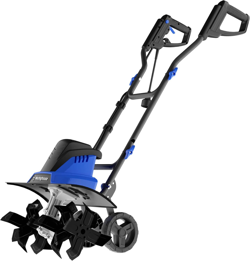 18-Inch, 15 Amp Corded Electric Tiller Cultivator for Gardening with 6 Steel Blades