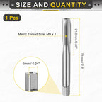uxcell Hand Plug Tap M9x1 H2 Metric Thread Plug Style Taps HSS6542