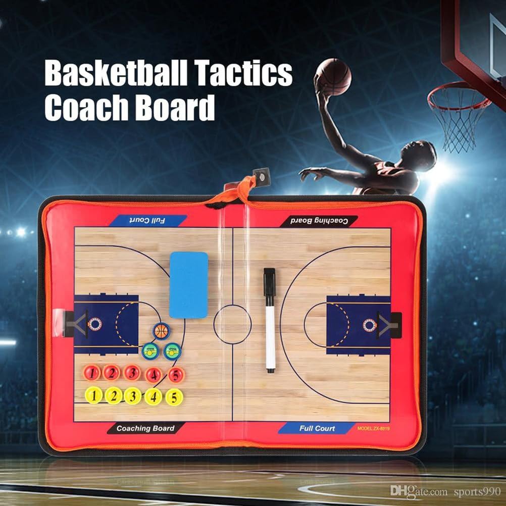 Basketball Coaching Board Strategy Tactics Clipboard with Coach Referee Whistle