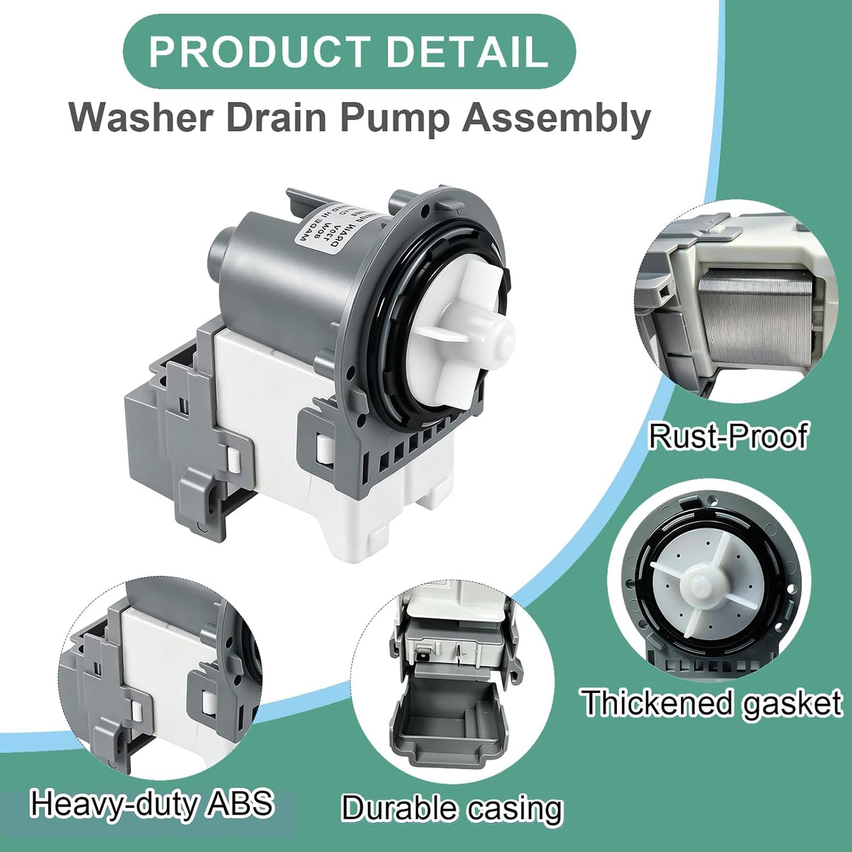 WF42H5200AW WF42H5200AW WF45A6400AC Washer Drain Pump