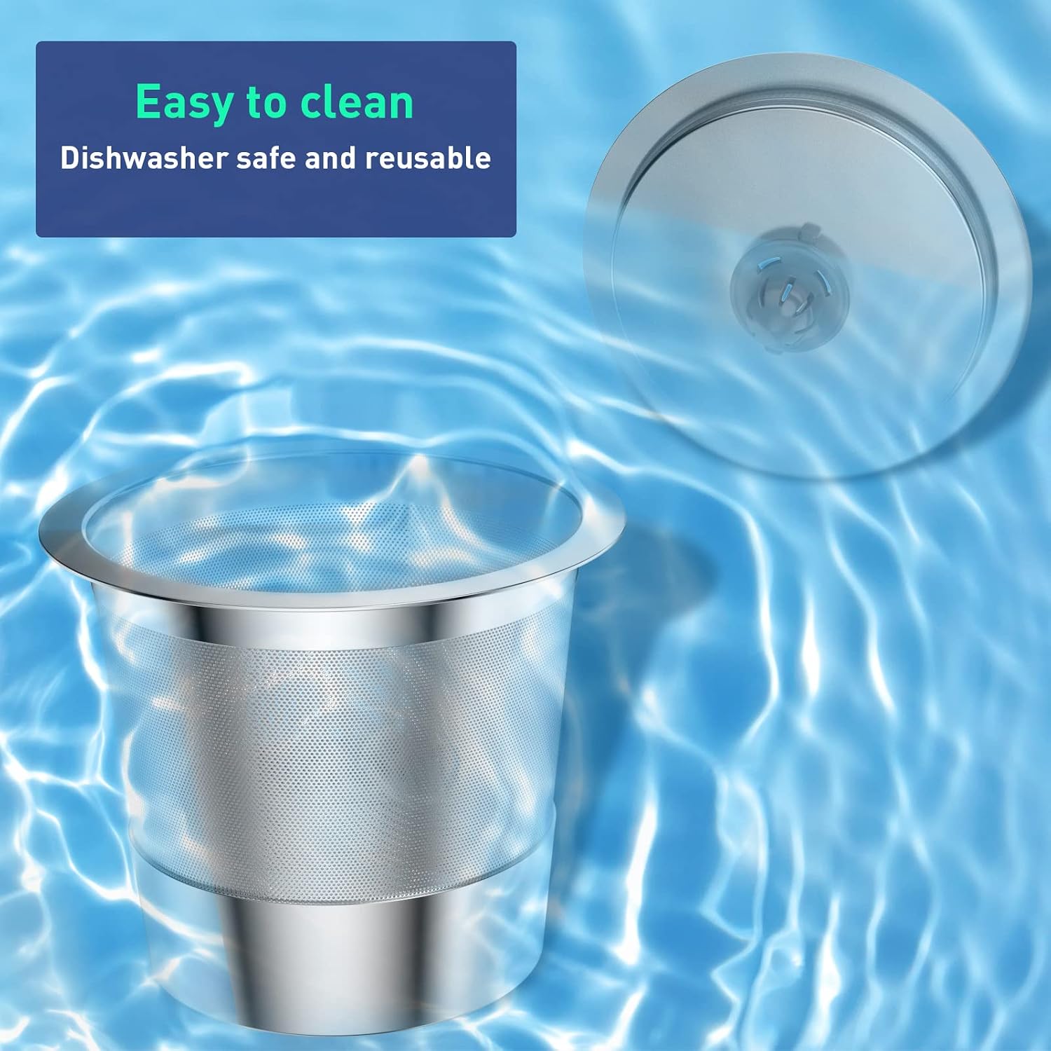 Reusable Stainless Steel Coffee Filters for Keurig 1.0 & 2.0 Brewers - BPA-Free Reusable K-Cup Pods (2 Pack)