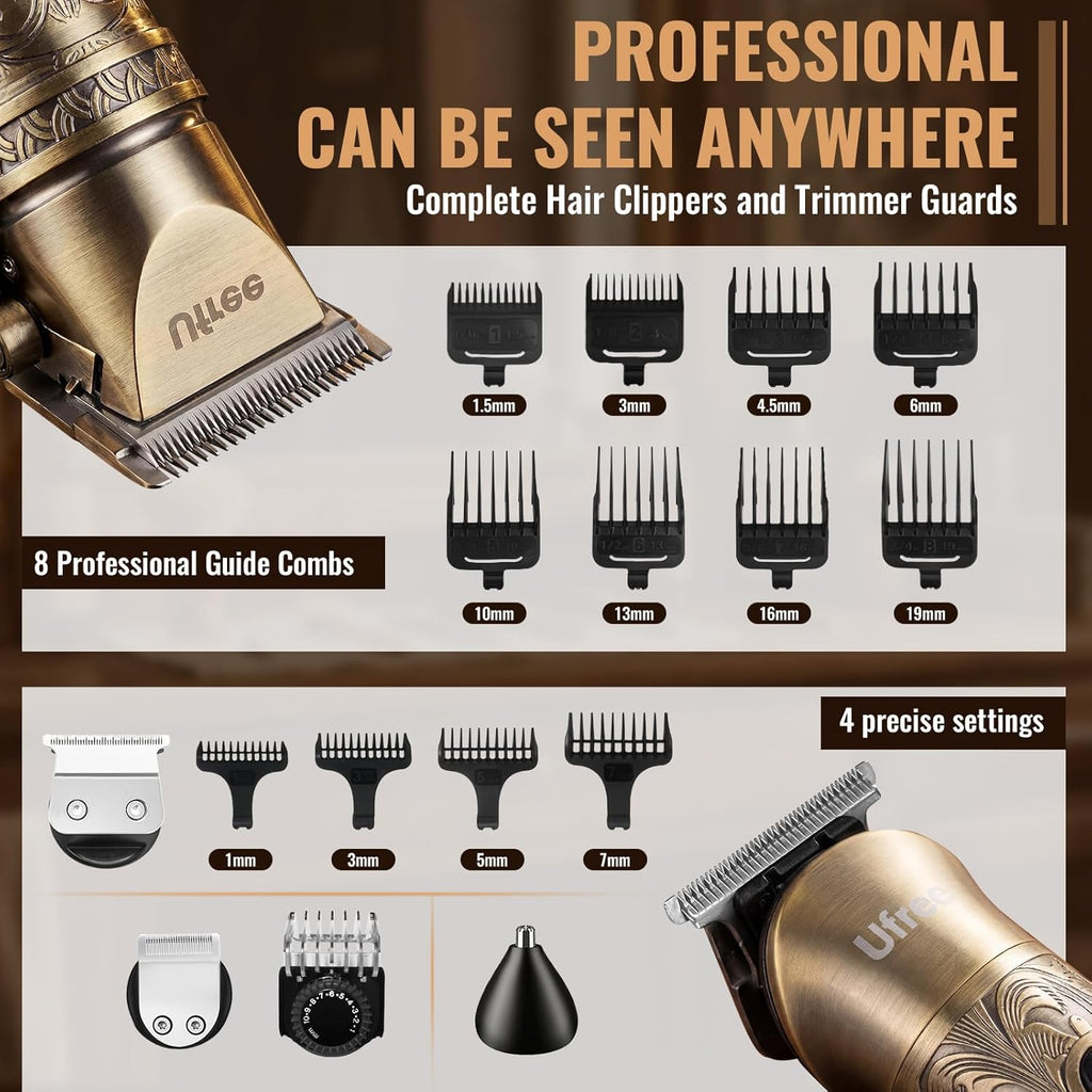 Beard Trimmer, Hair Clippers Mens Shaver Electric Razor, Hair Trimmer for Men Cordless Barber Clippers and Trimmers