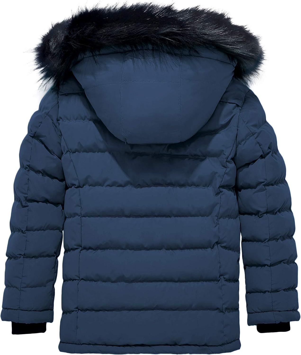 Girls' Puffer Jacket Soft Fleece Lined Warm Hooded Winter Coat | Waterproof 3000mm,Windproof,Removable Faux Fur