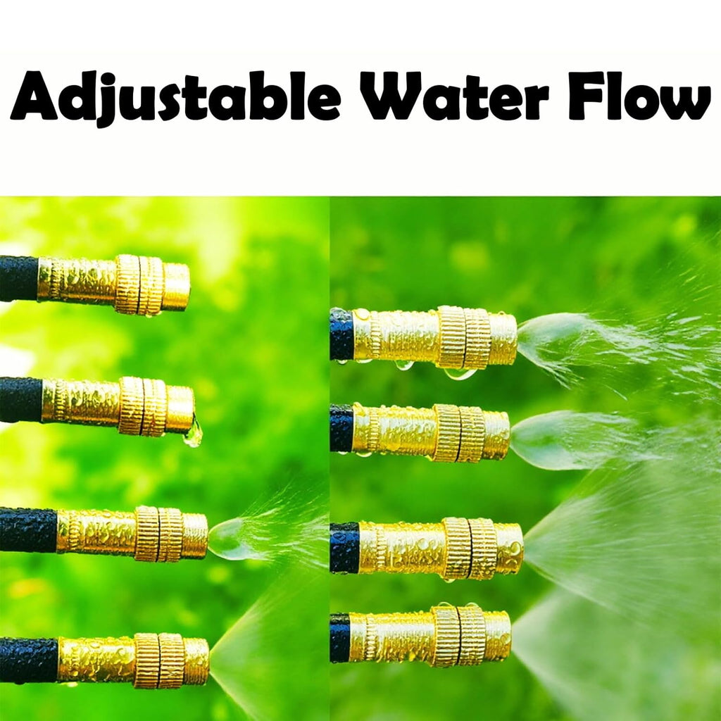 50ft Drip Irrigation System with 18pcs 360° Adjustable Misting Sprinkler Kit, Garden Watering System for Raised Bed