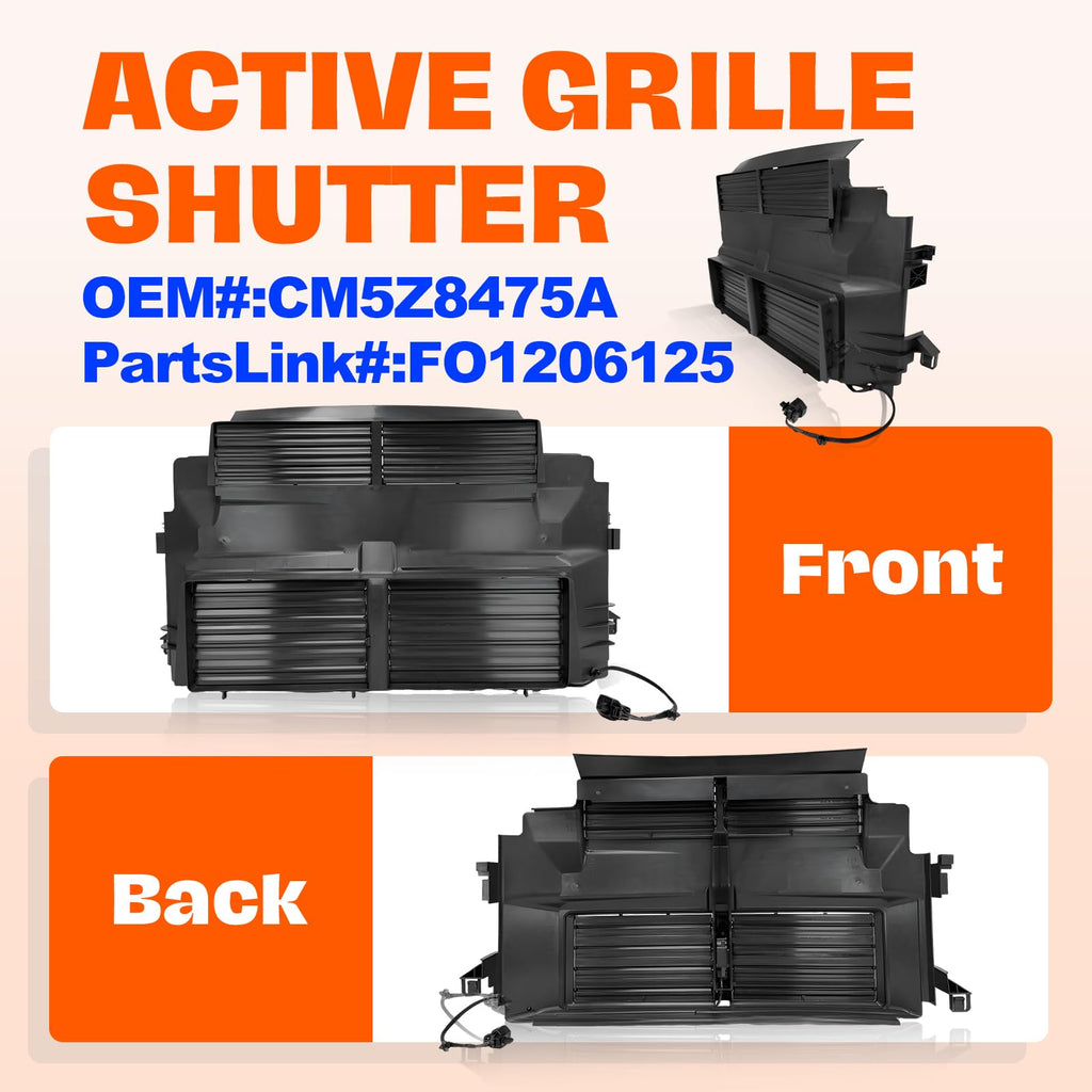 CarPartsDepot Front Active Grille Shutter for 2012-2014 Ford FOCUS