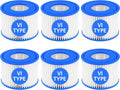 Hot Tub Filter Cartridge Size VI Compatible with Lay-Z-Spa, Coleman SaluSpa 90352E 58323, 6 Pack