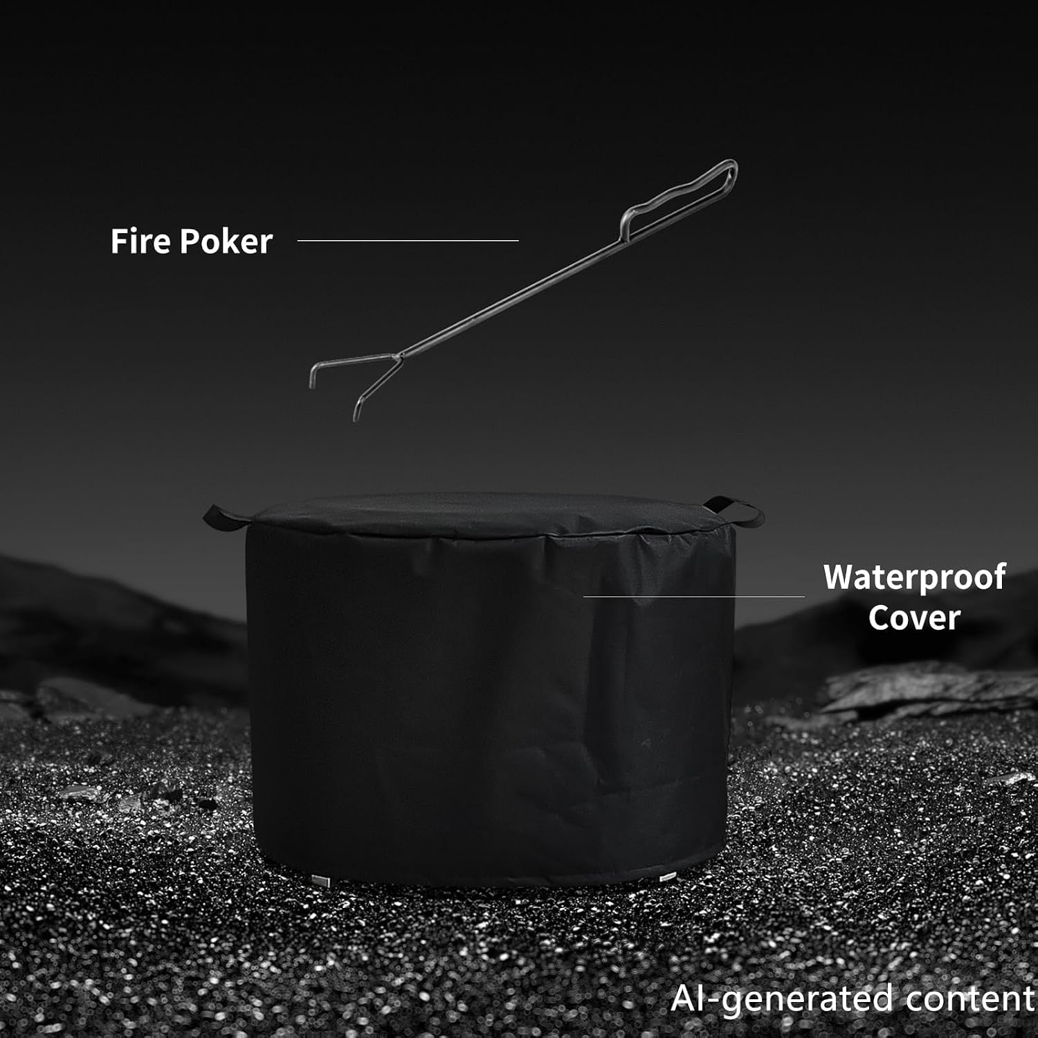 22 inch Smokeless Fire Pit with Waterproof Cover