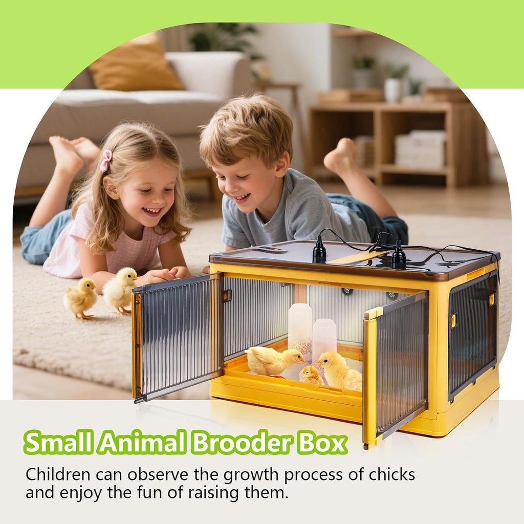115L Chicken Brooder Box for Chicks Kit with Heater Chicks Warmer Brooder Plate Ducks Tent Pen Thermometer for 30