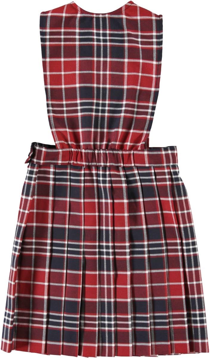 Girls’ Jumper (Sizes 2-6X) Color: red/Navy/White *Plaid #570* Size: 5