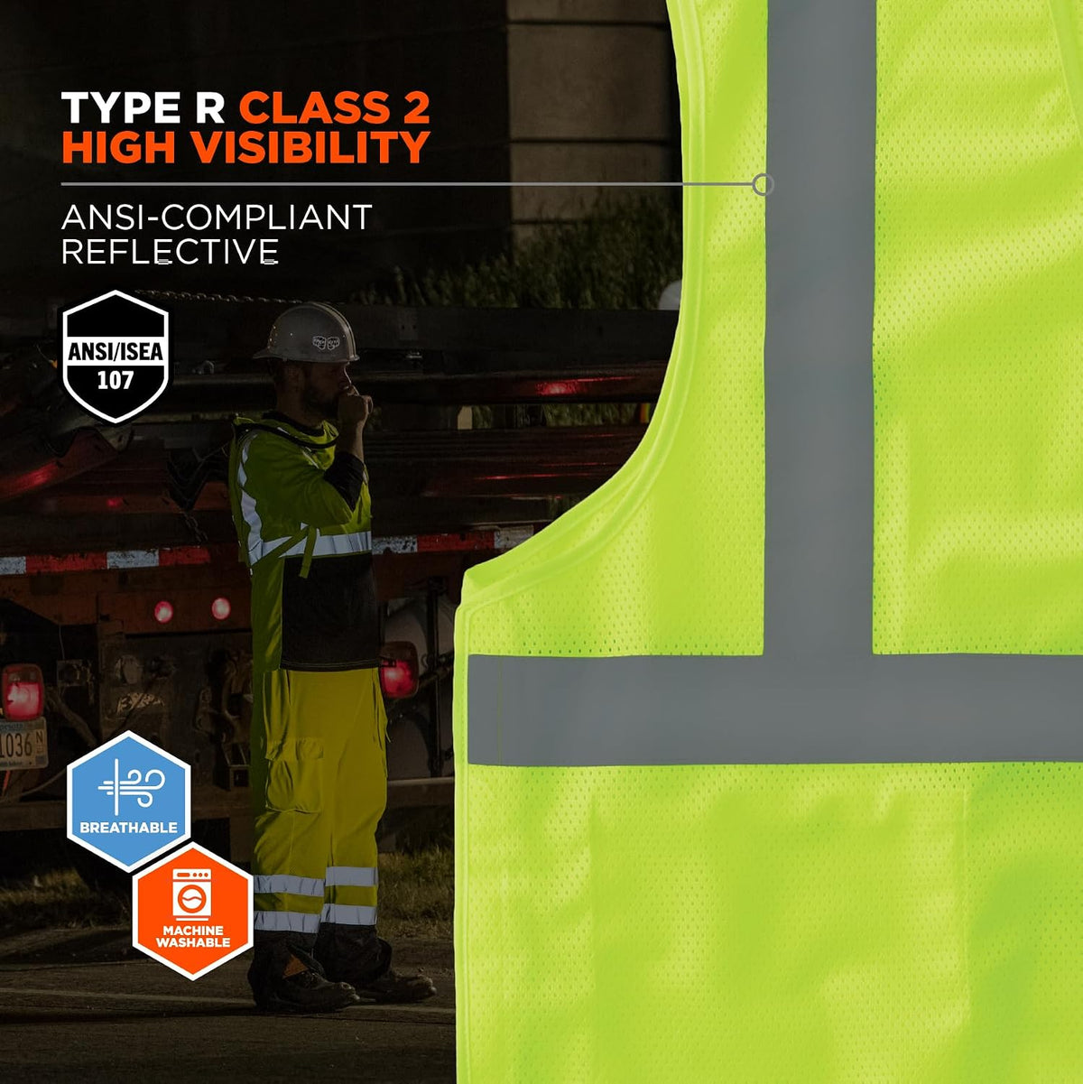 GloWear ANSI High Visibility Orange Breakaway Reflective Safety Vest