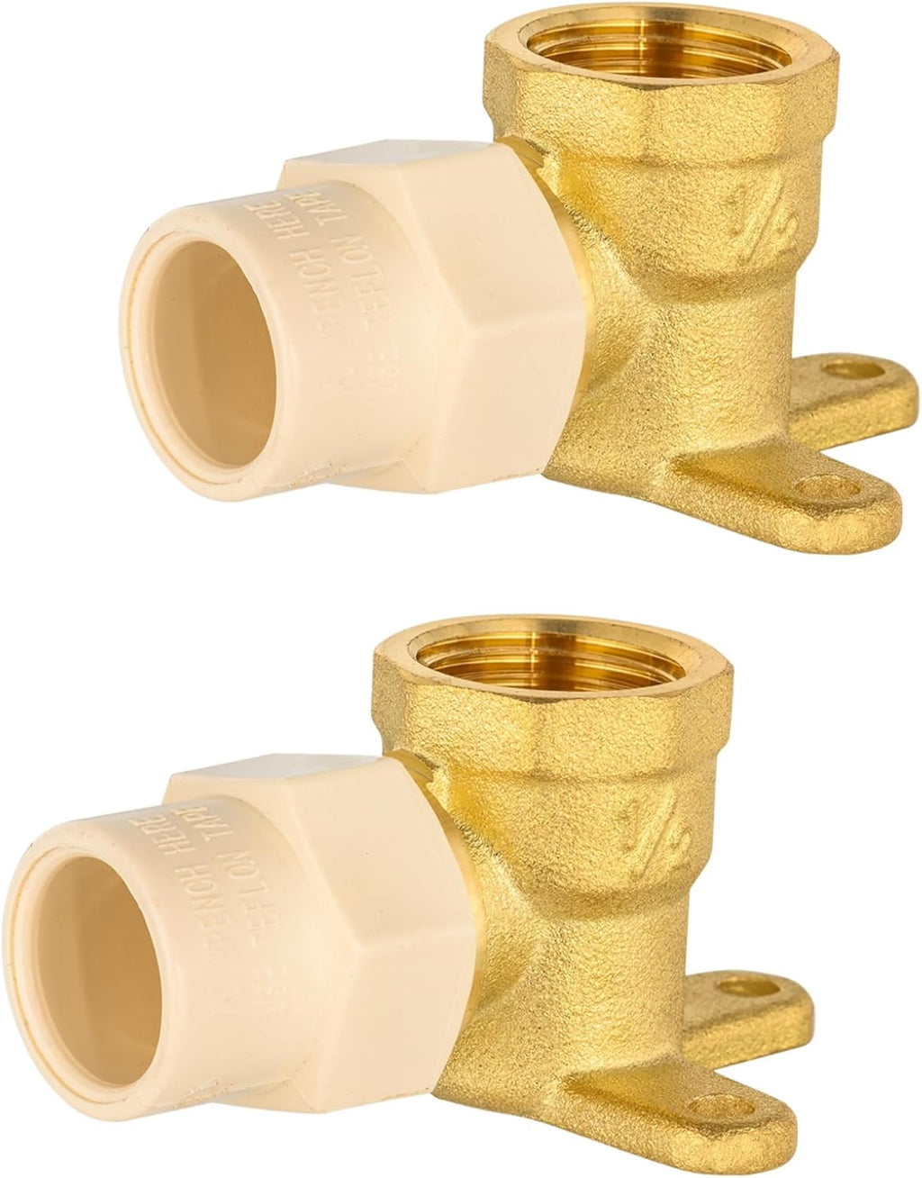 2Pcs EFIELD 1/2" CPVC Brass Drop Ear Elbow(PEX1807506-2)