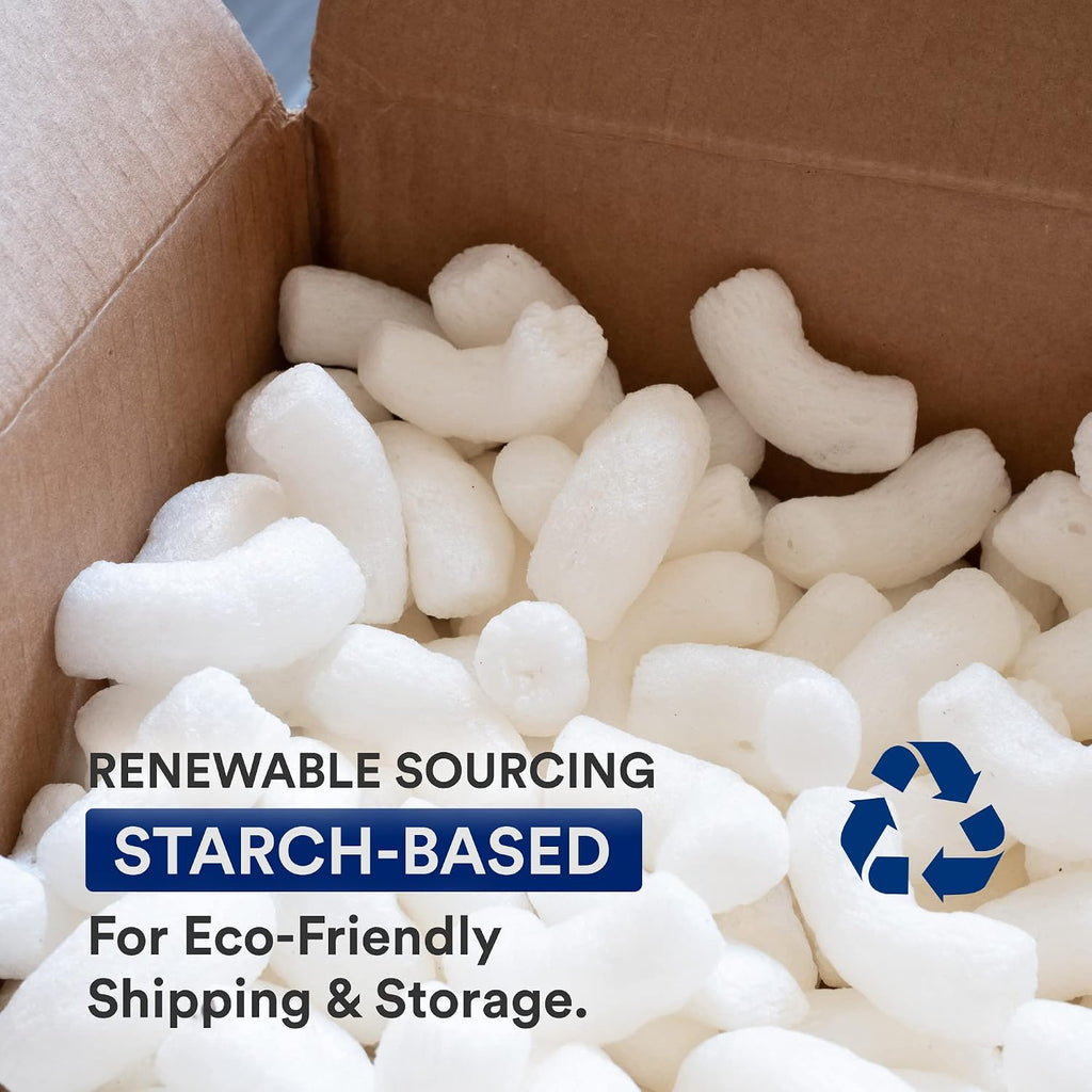 Shipping & Packing Peanuts White, 7 Cubic Feet | Loose Fill Packaging Peanuts for Packing, Moving and Storage