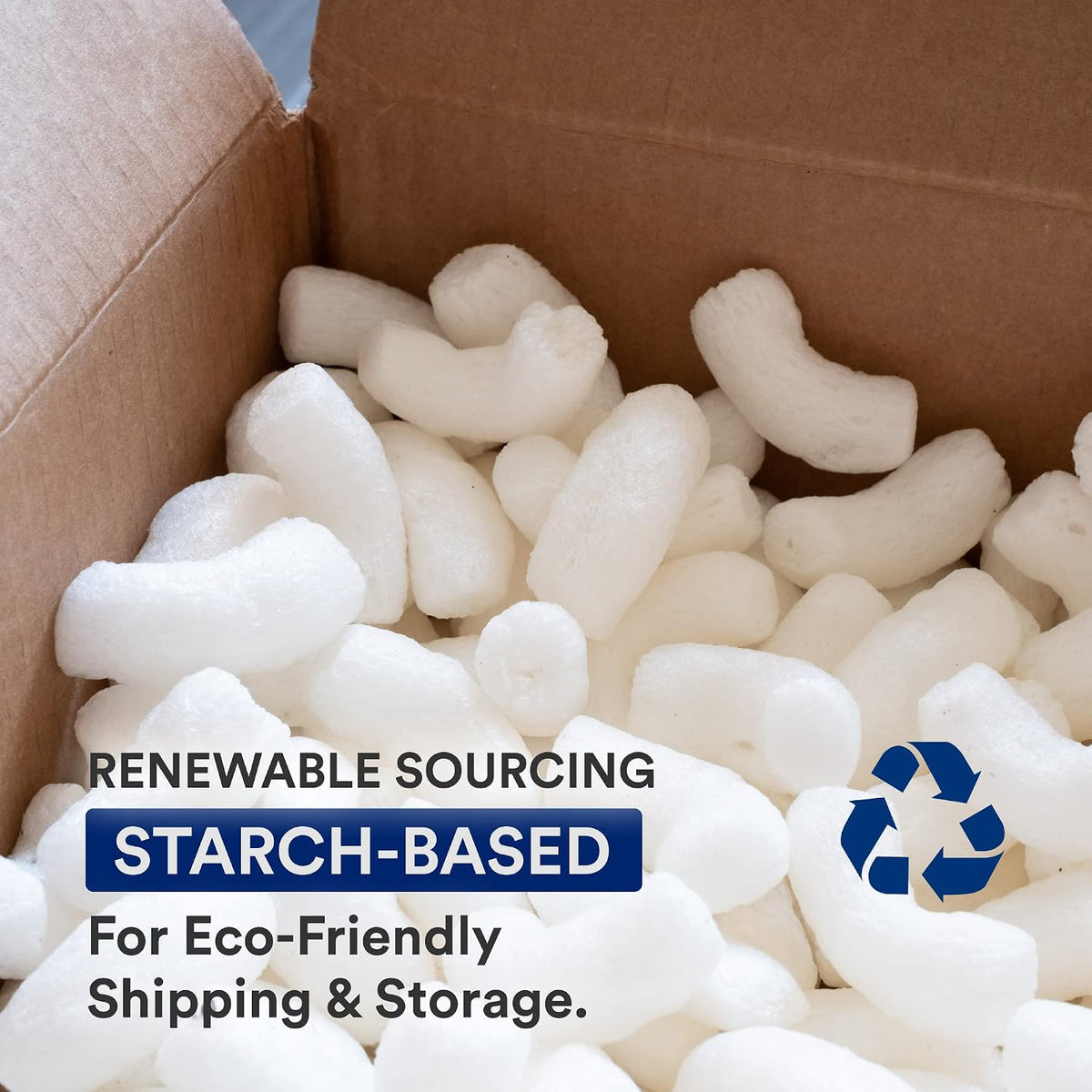 Shipping & Packing Peanuts White, 7 Cubic Feet | Loose Fill Packaging Peanuts for Packing, Moving and Storage