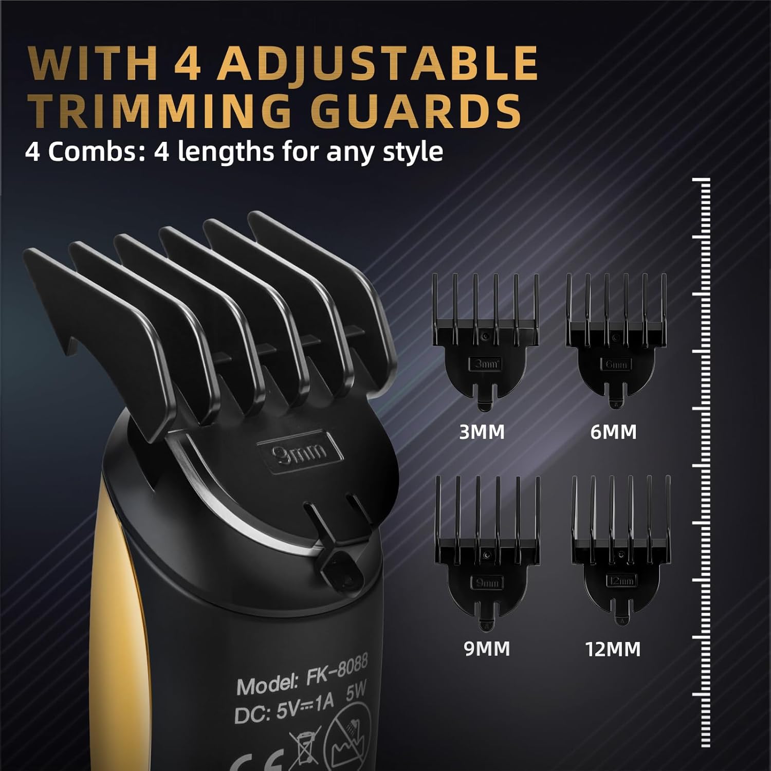 Beard Trimmer for Men, Rechargeable Men's Hair Trimmer for Mustache, Electric Razor & Body Grooming Kit for Beard