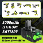 Bonadget Upgrated 144000mWh Replacement for Ryobi 18V Battery 2Pack