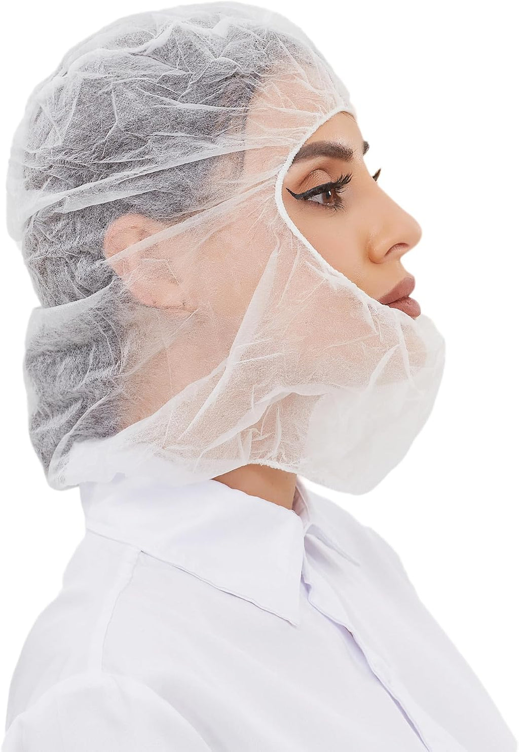 Disposable Hood Cap Face Hair Cover Beard Cover Combo
