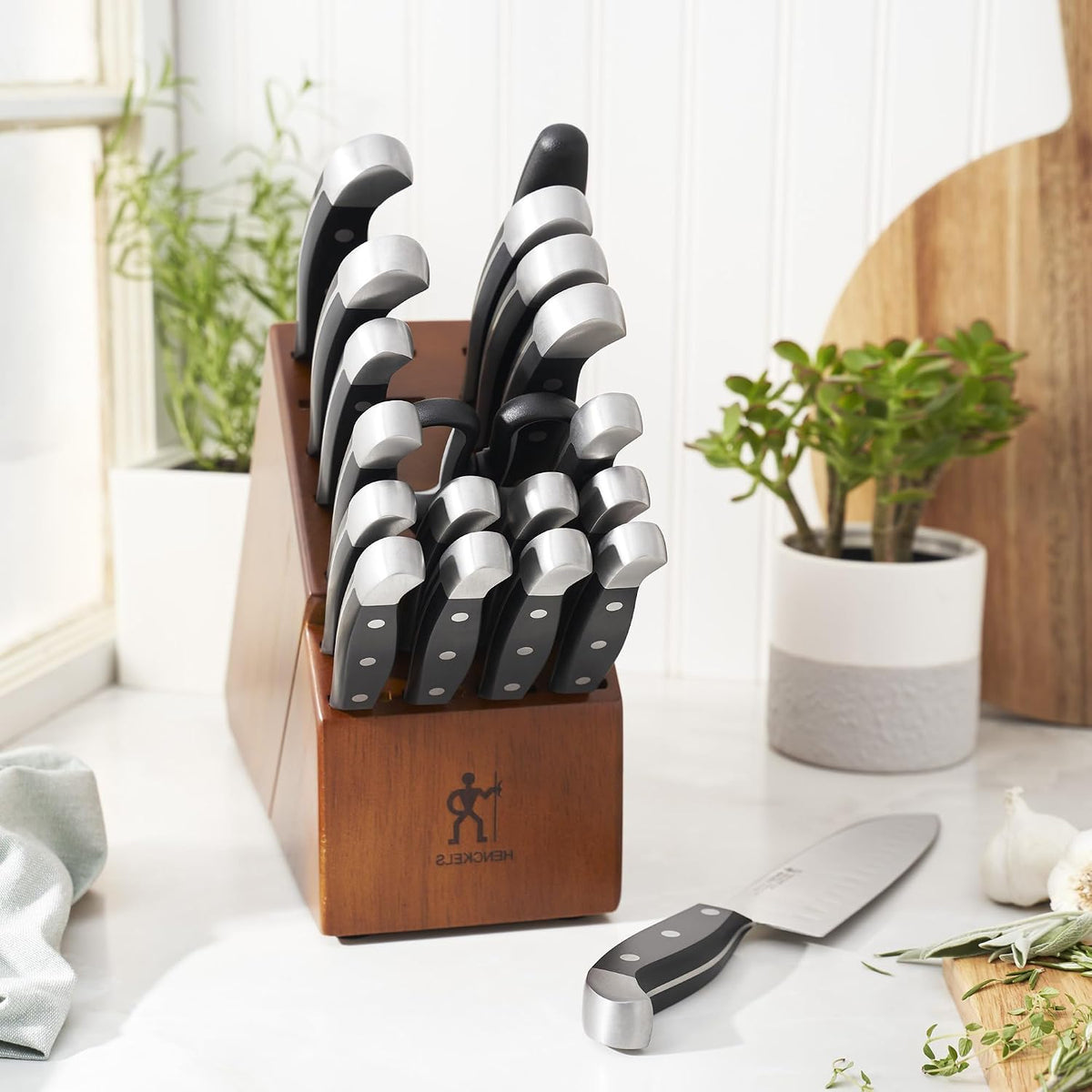 Statement 20 pc Knife Set, Razor-Sharp, German Engineered, Brown