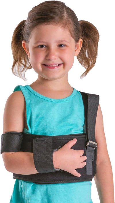 Pediatric Shoulder Immobilizer | Child Size Arm Sling Stabilizer for Broken Collarbone & Shoulder Injuries - Fits