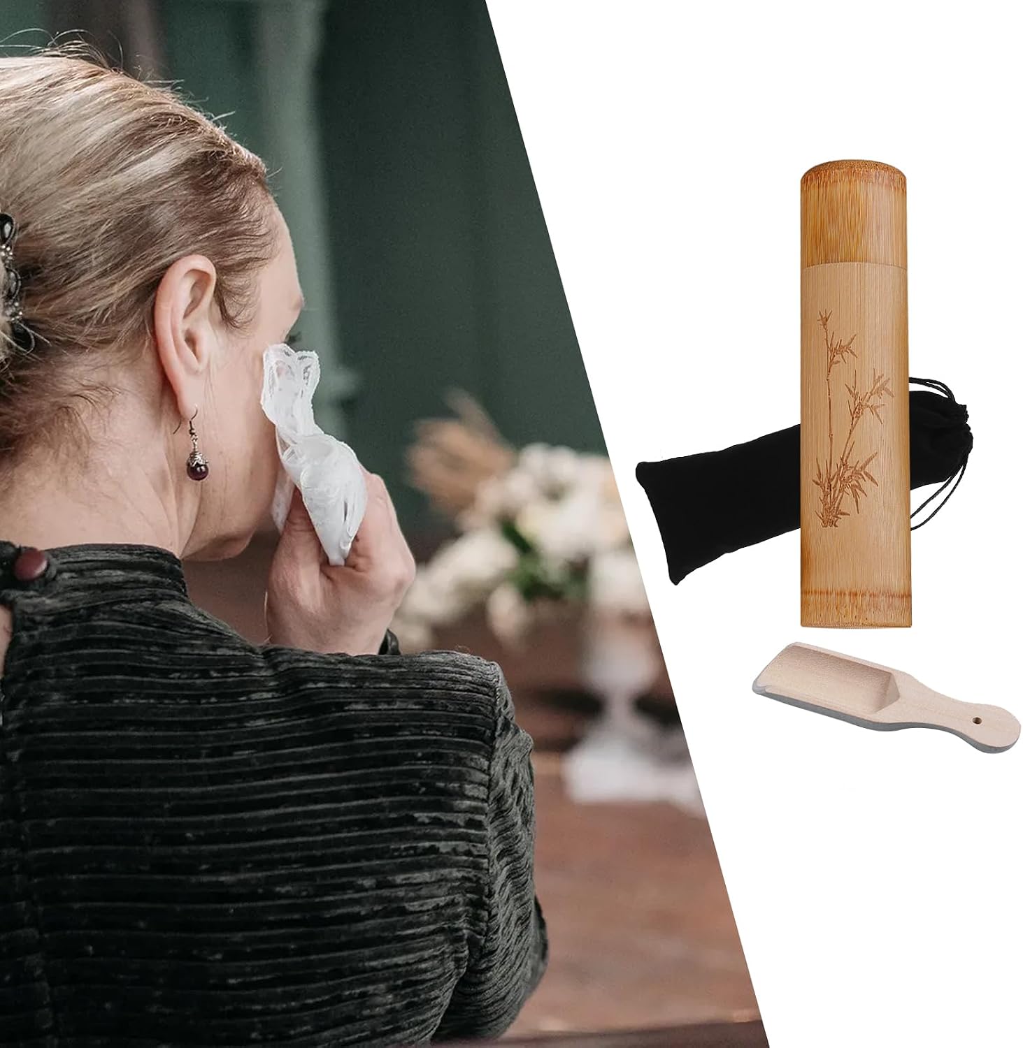 Biodegradable Bamboo Scattering Urn for Human Ashes