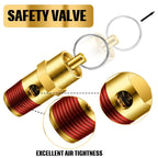 4 Pcs 1/4 Inch Npt(M) Air Compressor Check Valve, Pressure Relief Valve