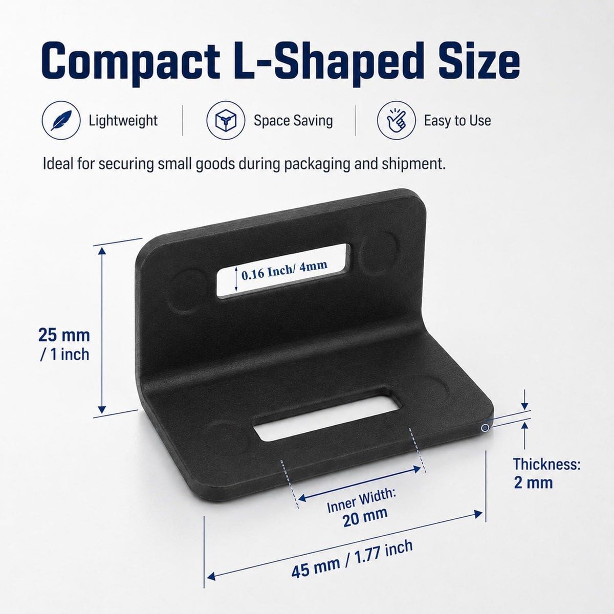 Packaging Edge Protectors, 100 Pack Plastic Corner Guards