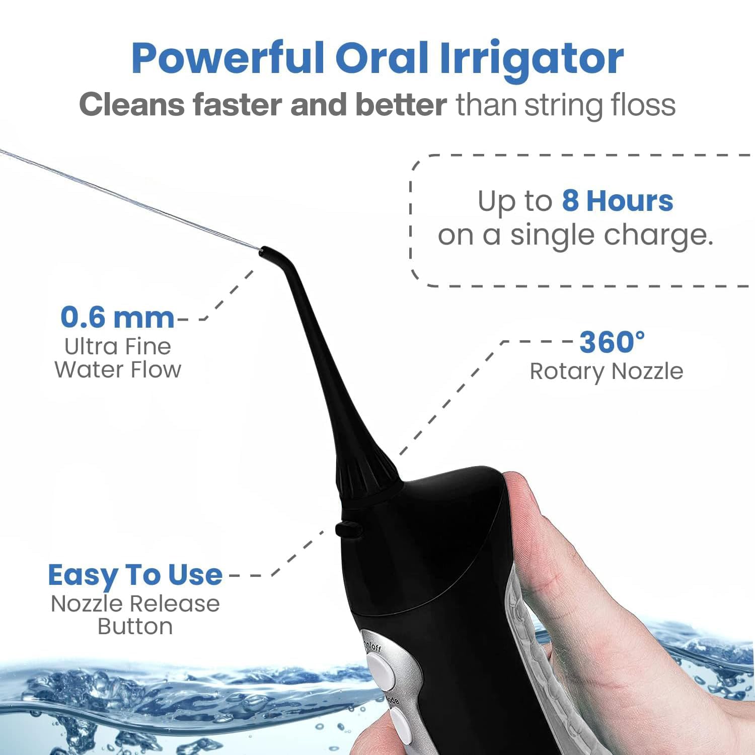 Home Dental Center Rechargeable Power Toothbrush & Smart Water Flosser - Complete Family Oral Care System - 10