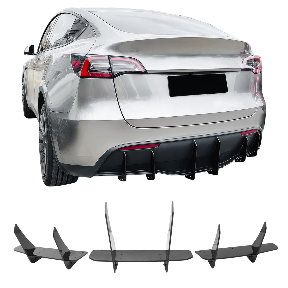 Fit 2020-2025 Tesla Model Y (Not Fit Model Y Juniper) Rear Diffuser