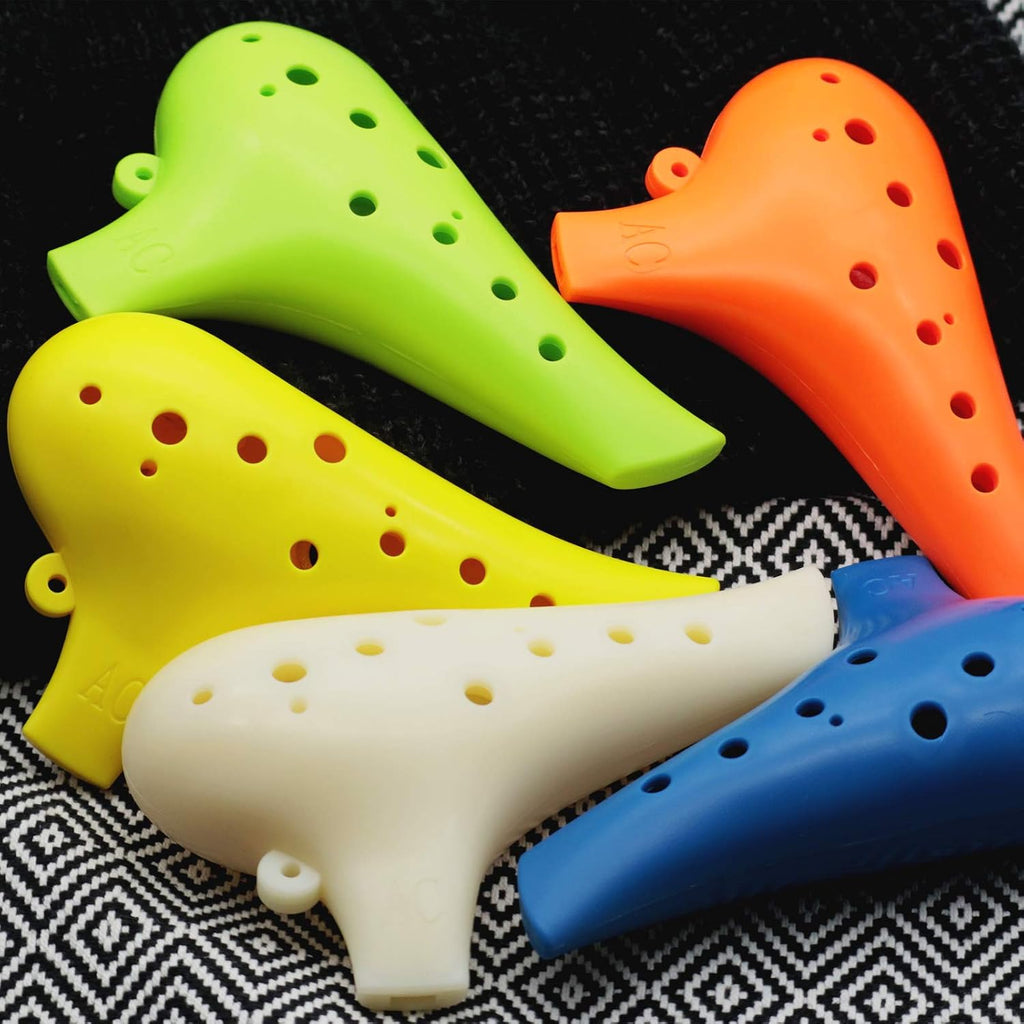 Plastic Ocarina Instrument 12 Hole Ocarina Alto C 12-Hole Easy Instrument (Blue)