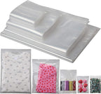 100 Pcs Clear Reclosable Zipper Storage Bags Resealable Poly Bag, S