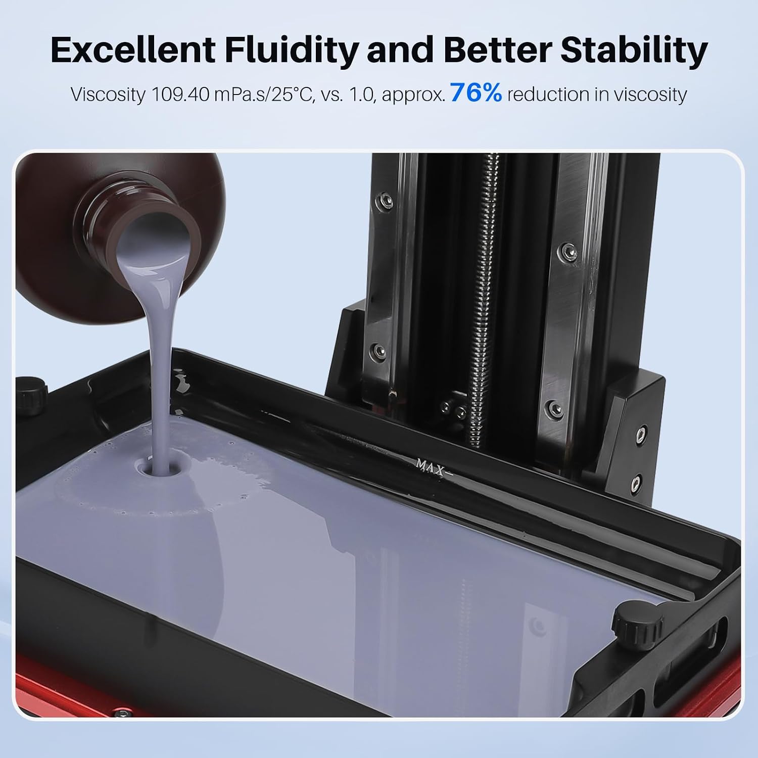 ELEGOO Upgraded Water Washable Resin 2.0, Grey 1000G | 3D Printer Resin Low Viscosity and High Precision, 405nm Rapid