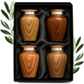 Metallic Wooden Print Small Urns for Human Ashes Keepsake - Mini Urn for Ashes Adult Male & Female - Keepsake Urns