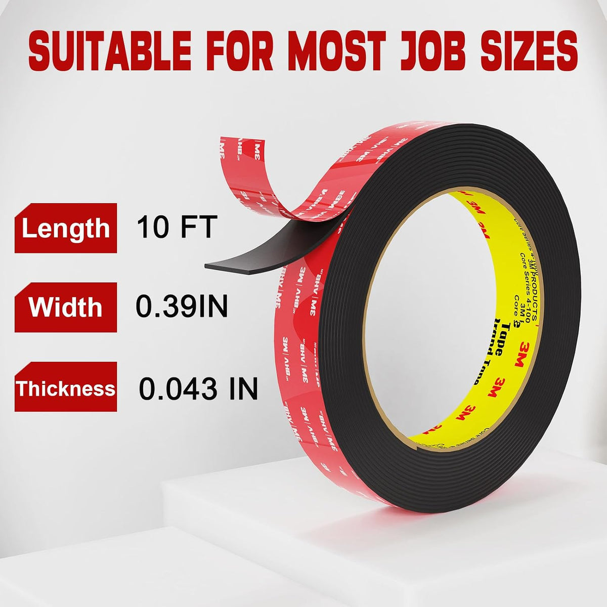 3M Double Sided Tape Heavy Duty 0.39 x 10FT 5952