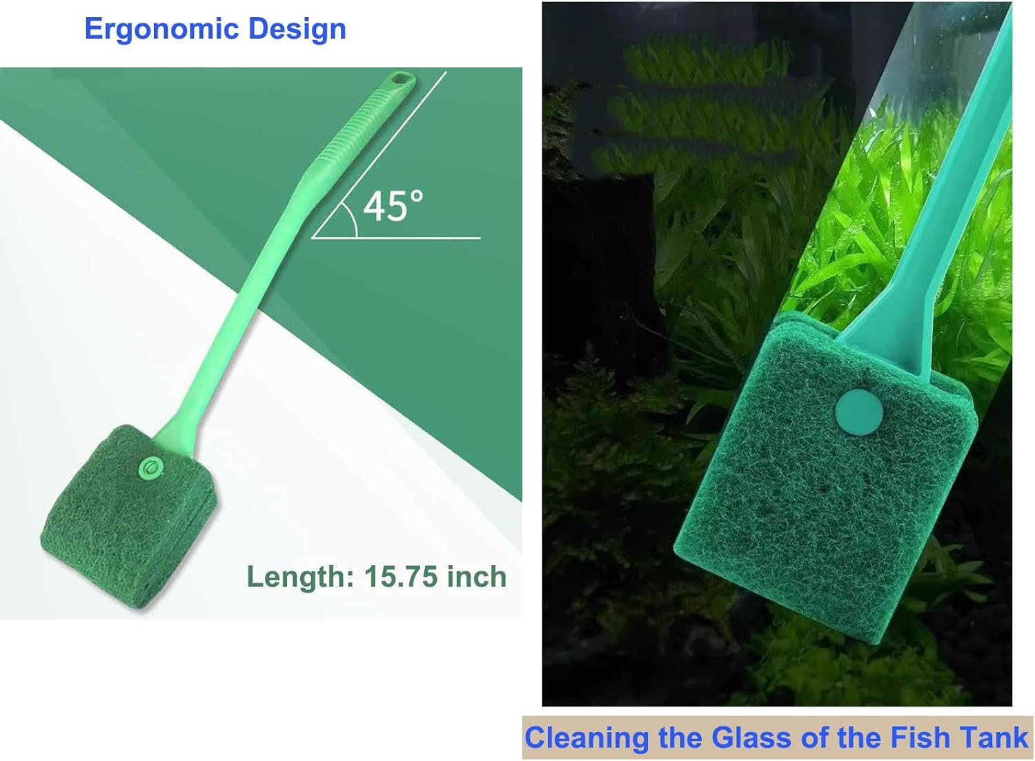 25.2 Inch Aquarium Algae Scraper/Remover for Glass Fish Tanks, Stainless Steel Cleaner Tool Kit/Cleaning Accessories