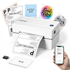 Shipping Label Printer, Bluetooth Thermal 4x6 Label Printer White