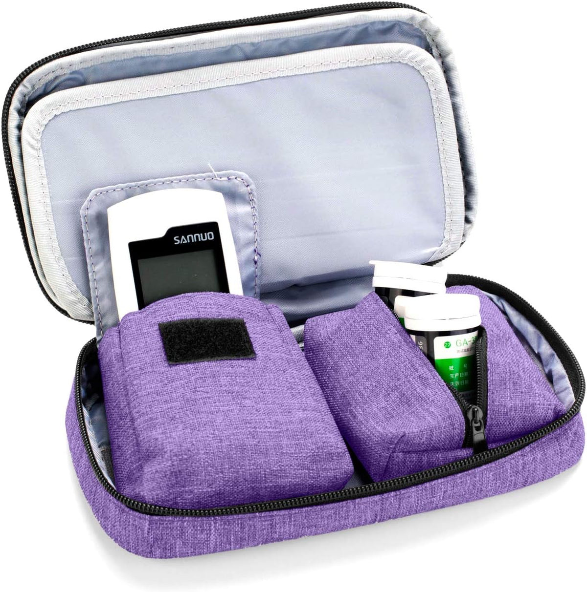 Diabetic Supplies Travel Case, Purple