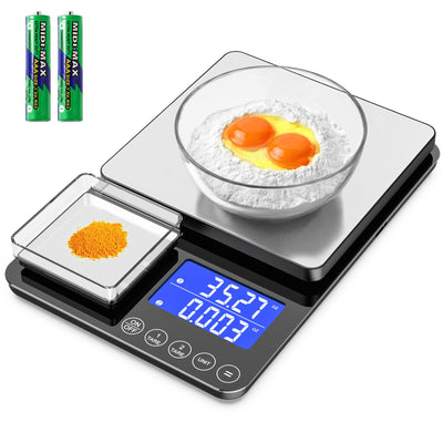 0.001oz/33lb Kitchen Scale, Dual Platform Food Scale Grams and Ounces