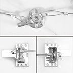 Universal Garage Door Lock Kit with Spring Latch and Keyed Handle for Single/Double Garage Door 7' - 18' Wide