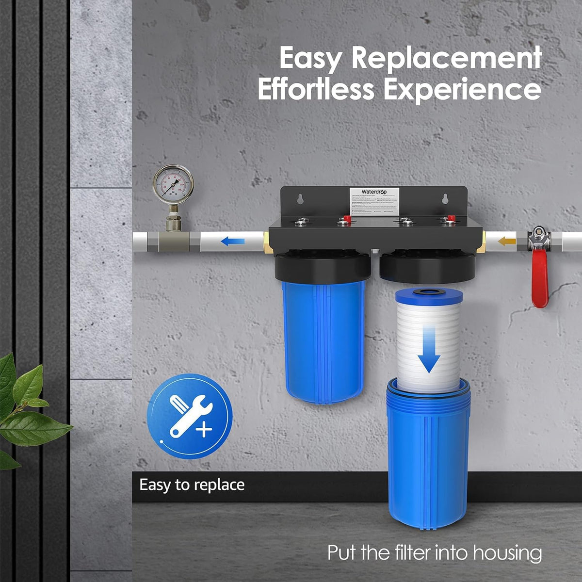 WF10PG Whole House Water Filter for WHF21-PG 10 x 4.5 System
