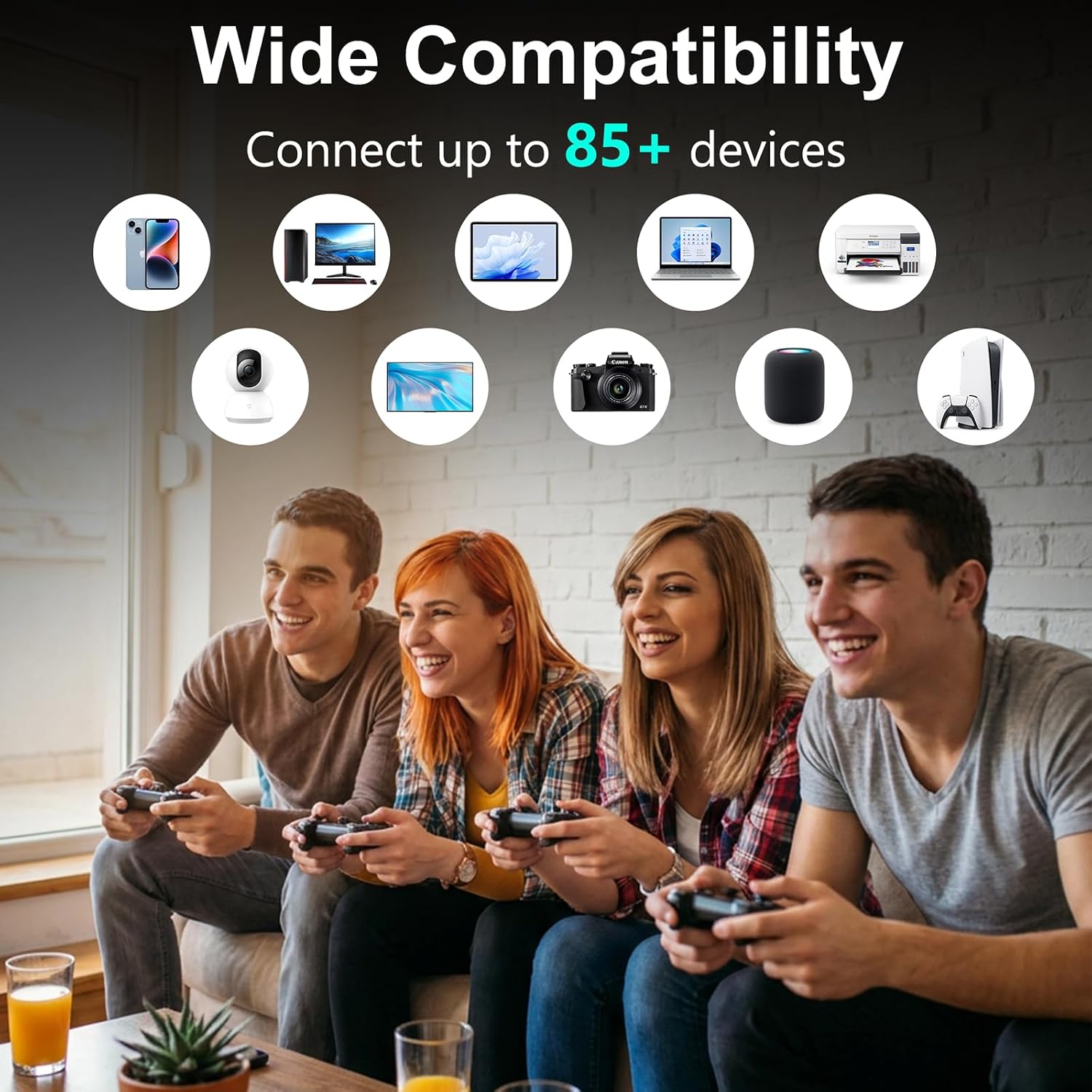 WiFi Extender Signal Booster Up to 10000sq.ft and 85+ Devices | Wireless Internet Repeater, Long Range Amplifier with