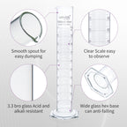 Labvida 1000ml Graduated Cylinder with Brush, 3.3 Borosilicate Glass,LVE008