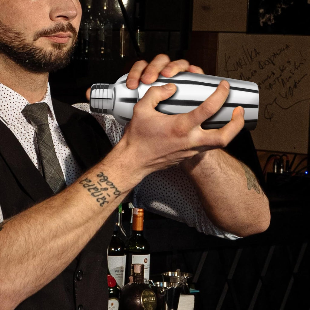 24oz Stainless Steel Cocktail Shaker Set Bartender Kit
