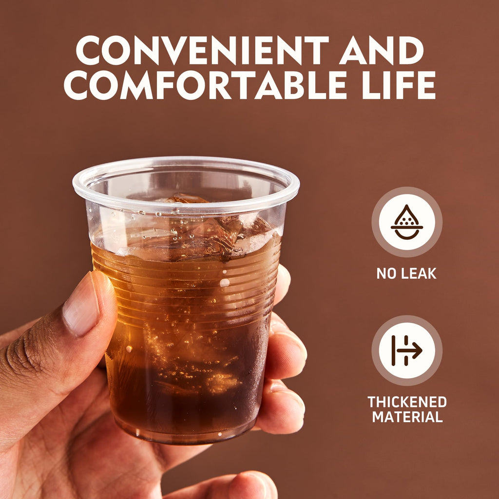 5 oz Plastic Cups, 500 Pack - Clear Disposable Drinking Water Cups for Cold Beverages, Ideal for Party