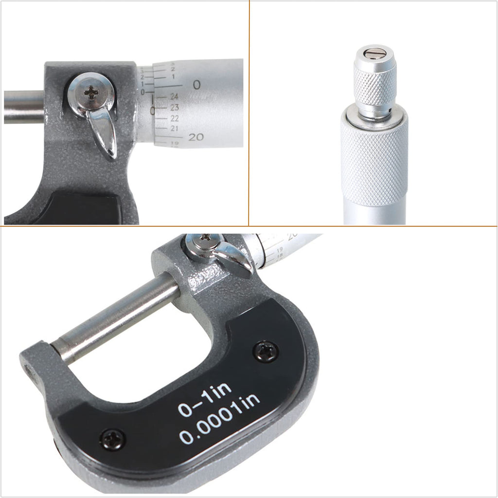 kimllier 0-1 Inch Outside Diameter Micrometer, Accuracy 0.0001 Inch