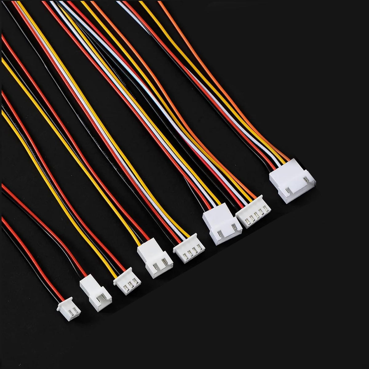 JST XH 2.54mm 3 Pin Connector,20 PCS Male Plug and 20 PCS Female Socket, Micro Wire Connectors with 100mm Extension Cable AWG 26