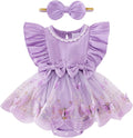Baby Girl Clothes Summer Infant Romper Tulle Dress Outfit 0-18M