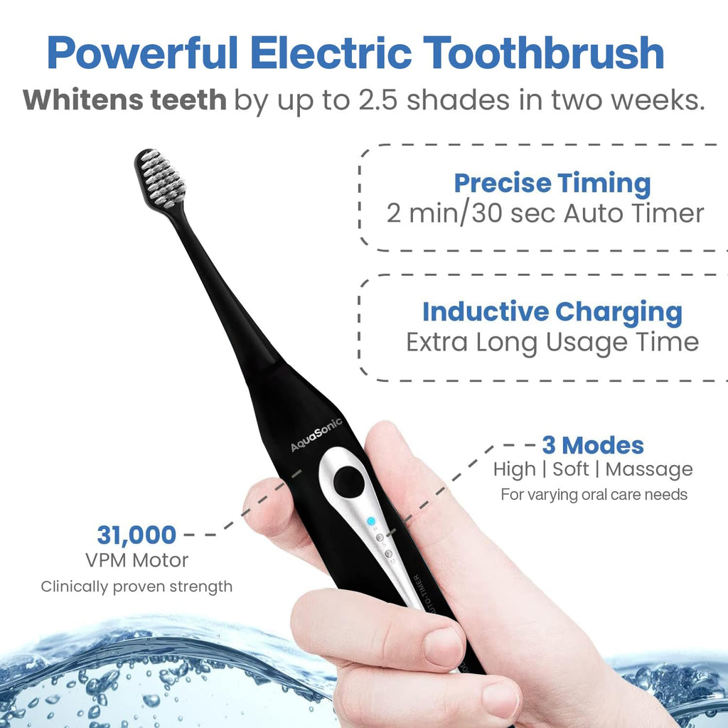 Home Dental Center Rechargeable Power Toothbrush & Smart Water Flosser - Complete Family Oral Care System - 10