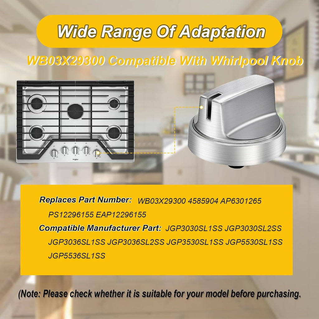 WB03X29300 Gas Stove Knobs Replacement for GE Range, 5 Pack | Stove Burner Control Knob for GE, AP6301265 4585904