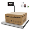 Digital Postal Scale 440lb x 10g Accuracy Shipping Scale | Stainless Steel Platforms,Heavy Duty Scale with