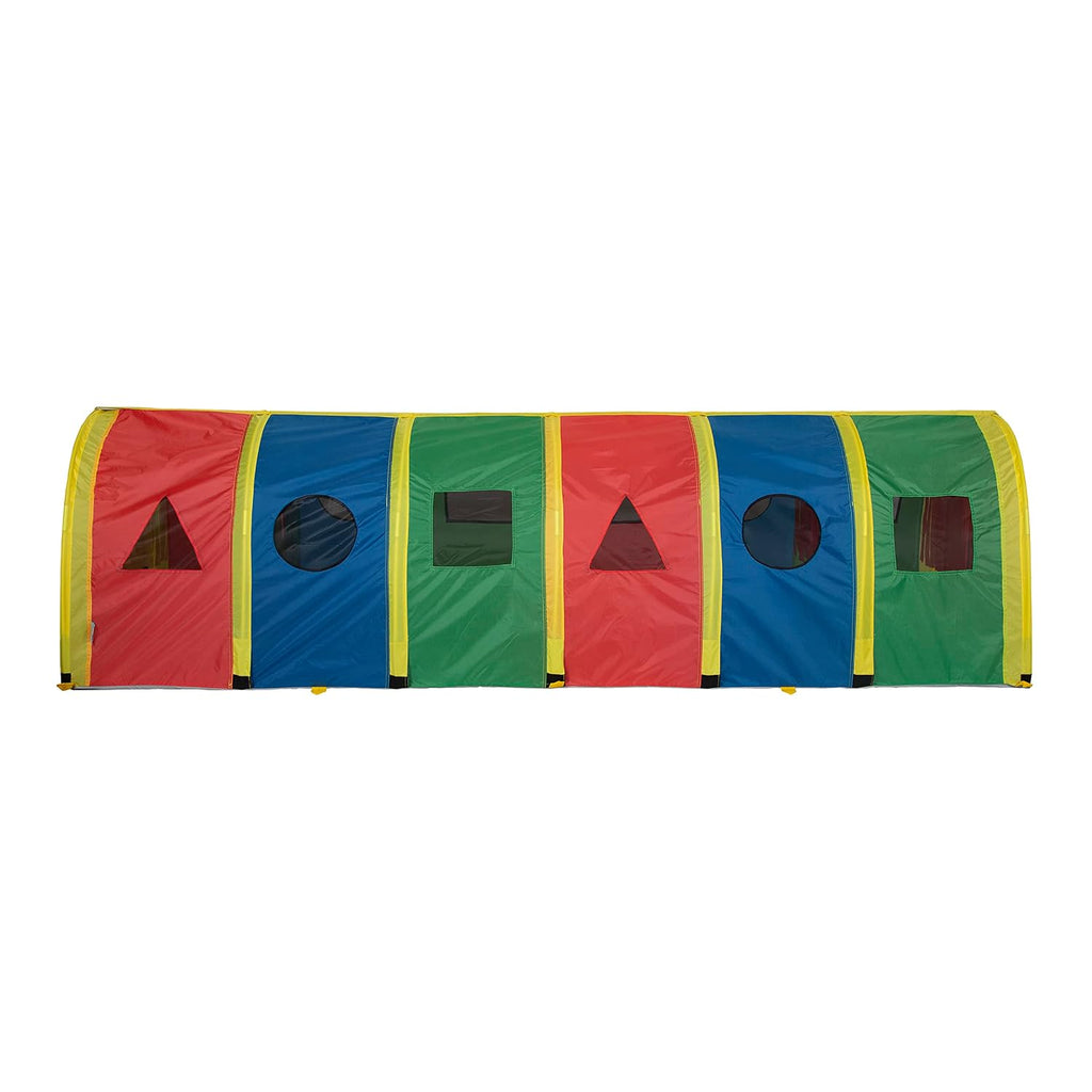 95200 Kids Super Sensory 9-Foot D Style Institutional Crawl Play Tunnel, 9' x 30" x 30", Multicolored