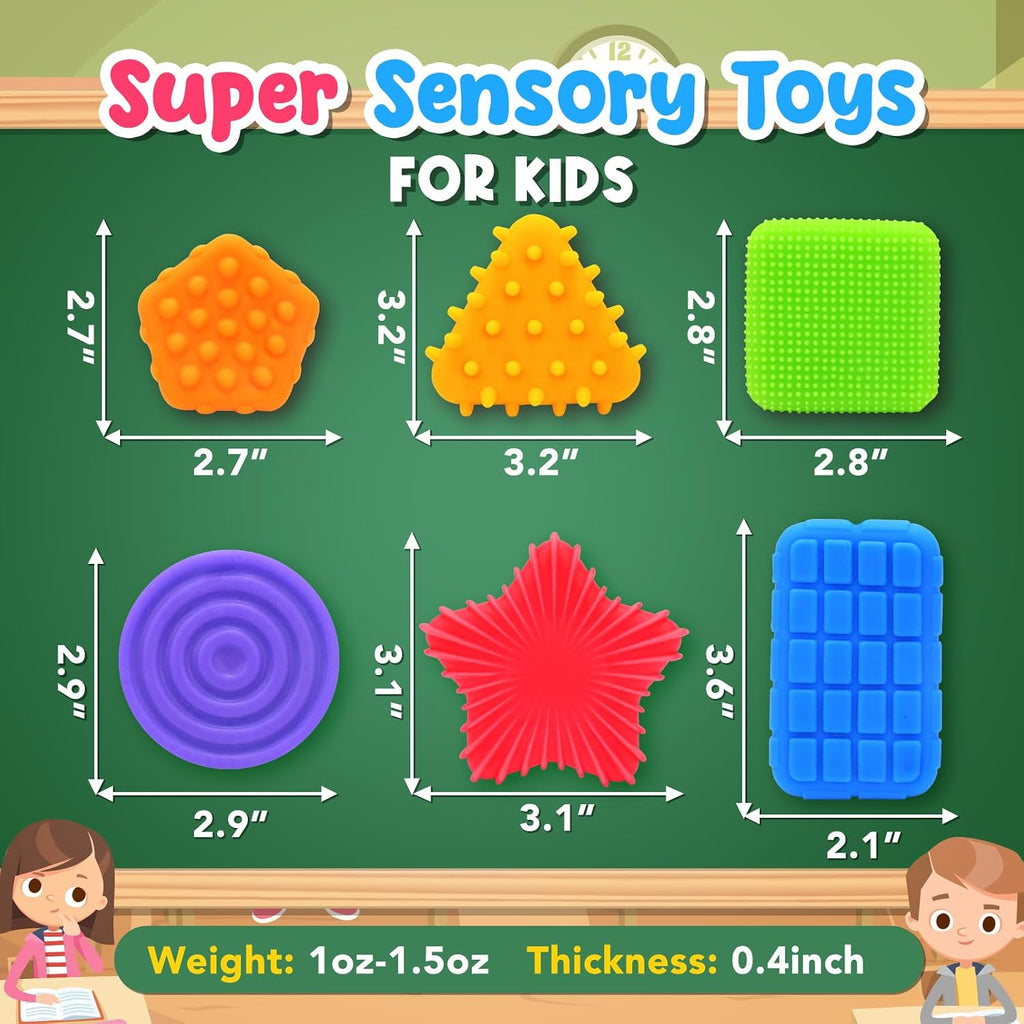 Squishy Sensory Toys for Kids Toddlers: Soft Textured Fidget Toy for Autism | Sensory Fidget Toys for ADHD Children